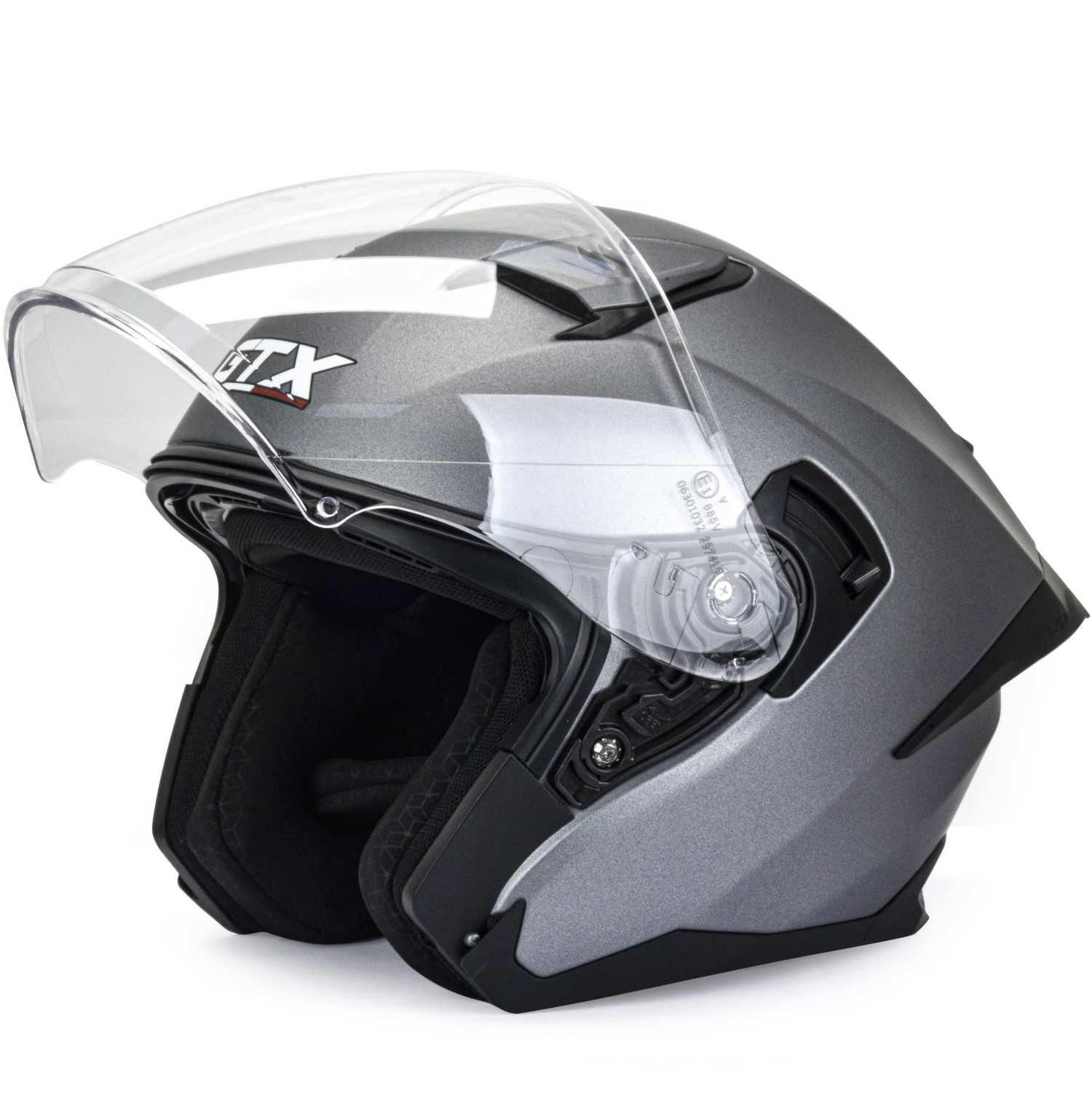 Шлем мото открытый GTX 885-1 №1 (S) GREY