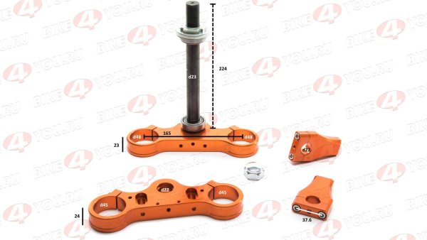 Траверса в сборе 45-48MM CNC оранжевая